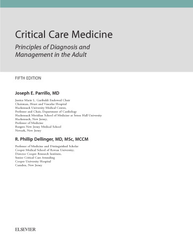 Critical Care Medicine: Principles of Diagnosis and Management in the Adult