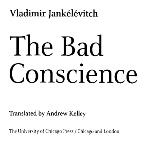 The Bad Conscience