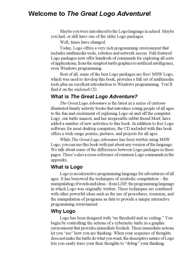 The Great Logo Adventure (Logo Language Programming for Kids)