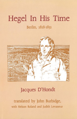 Hegel in his Time