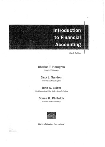 Introduction to Financial Accounting