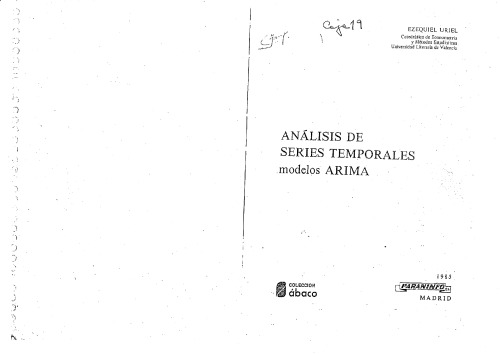 Análisis de series temporales. Modelos ARIMA.