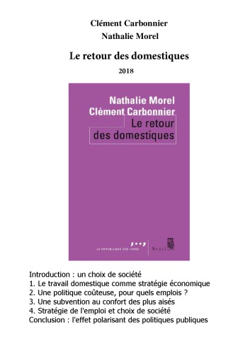 Le retour des domestiques