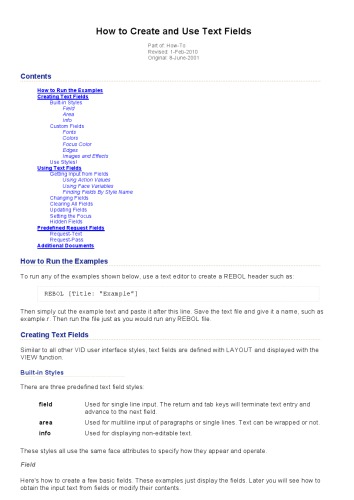 REBOL GUI how to Guide