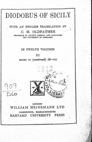 DIODORUS OF SICILY with an english trnsl.