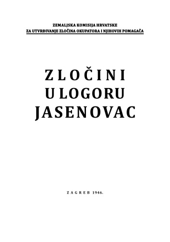 Злочини у логору Јасеновац Zločini u logoru Jasenovac