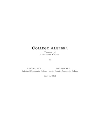 College Algebra
