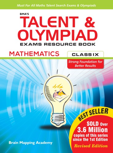 Talent and Olympiad Exams Resource Book Class 9 Math Brain Mapping Academy Hyderabad For IIT JEE Foundation Practice Test Series