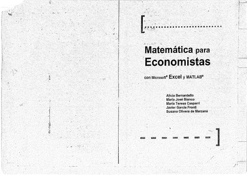 Matemática para economistas