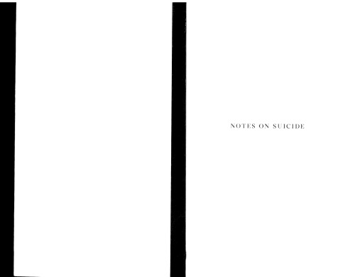 Notes on Suicide