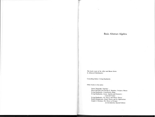 Basic Abstract Algebra