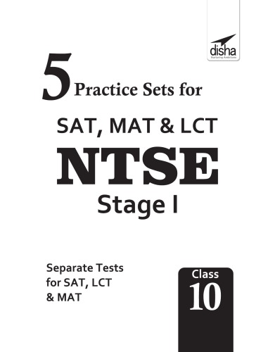 NTSE 5 Practice Sets for SAT MAT LCT for NTSE Stage 1 Disha