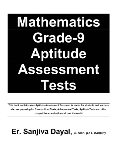 Mathematics Grade-9 Aptitude Assessment Tests Sanjiva Dayal IITJEE IIT JEE Foundation