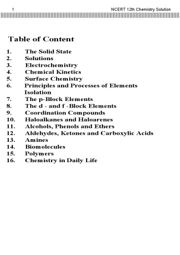NCERT CBSE 12th Class XII Standard 12 Chemistry Solved Exemplary Problems BookBank Publication