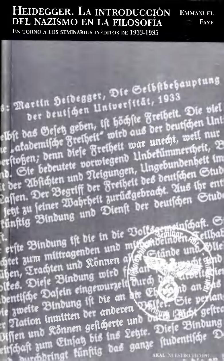 Heidegger. La introducción del nazismo en la filosofía