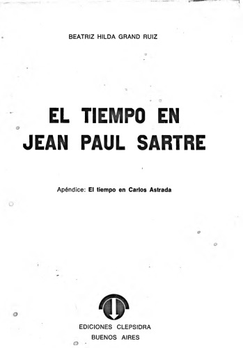 El tiempo en Jean Paul Sartre