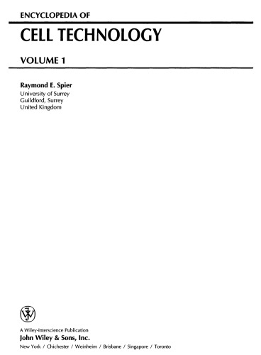 The Encyclopedia of Cell Technology