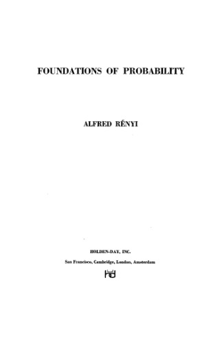 Foundations of Probability