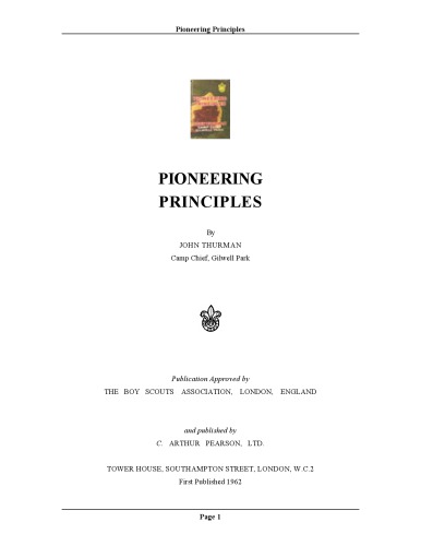 Pioneering Principles