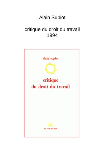 Critique du droit du travail