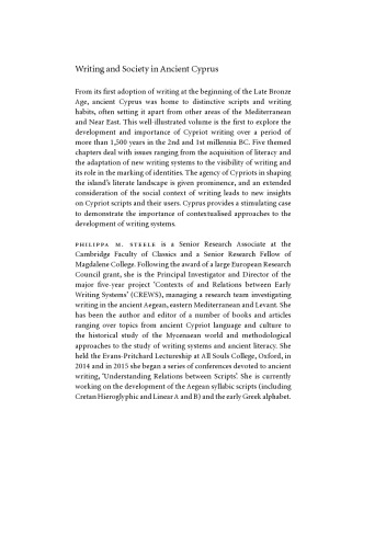 Writing and Society in Ancient Cyprus