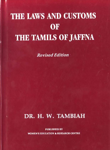 The Laws and Customs of the Tamils of Jaffna