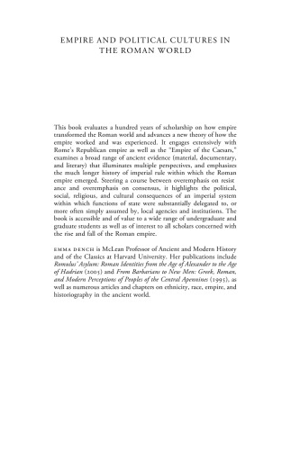 Empire and political cultures in the Roman world