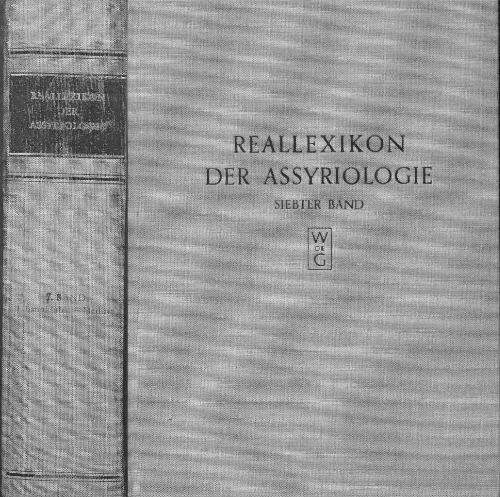 Reallexikon Der Assyriologie Und Vorderasiatischen Archaologie. Vol. 7: Libanukasabas - Medizin