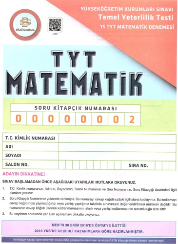 Bilgi Sarmal TYT Mat Deneme 2