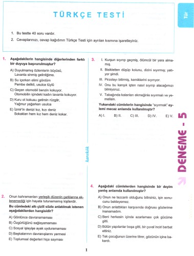 Karekök 12 TYT Deneme 5