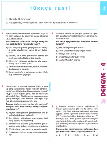 Karekök 12 TYT Deneme 4