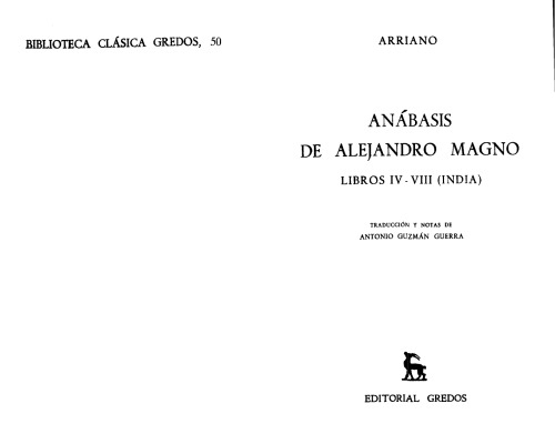 Anábasis de Alejandro Magno Libros IV a VIII: India