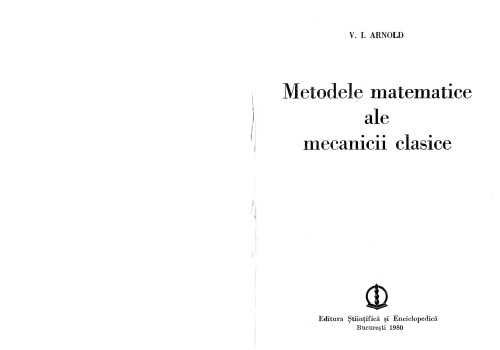Metodele matematice ale mecanicii clasice
