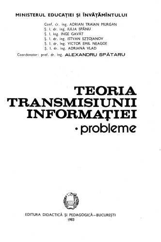 Teoria transmisiunii informației, probleme