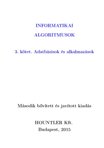 Informatikai algoritmusok 3