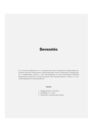 A C++ programozási nyelv I-II. kötet