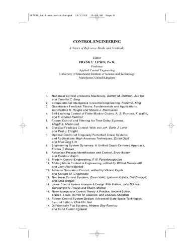 Quantitative feedback theory: fundamentals and applications