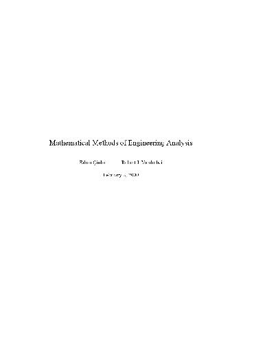 Mathematical methods of engineering analysis