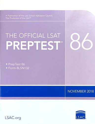 LSAT preptest 86 (Nov 2018)