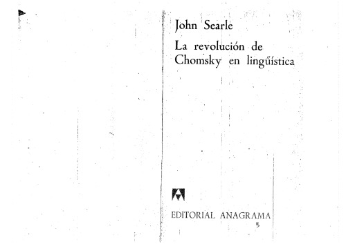 La revolución de Chomsky en lingüística