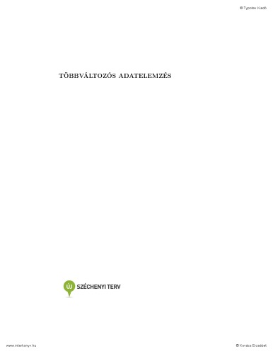 Többváltozós adatelemzés