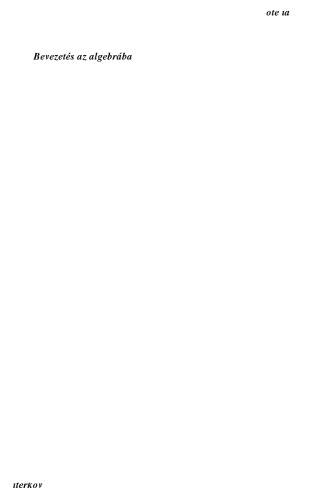 Bevezetés az algebrába