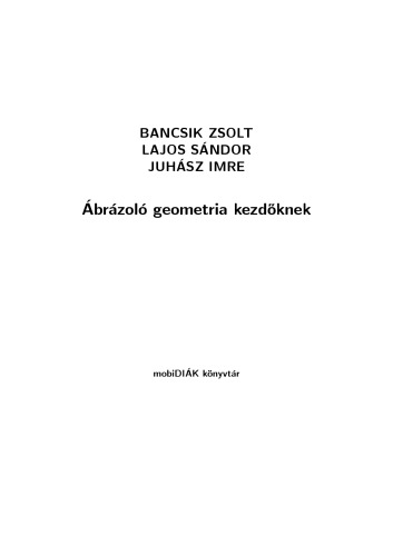 Ábrázoló geometria kezdőknek