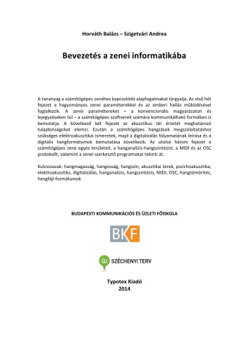 Bevezetés a zenei informatikába