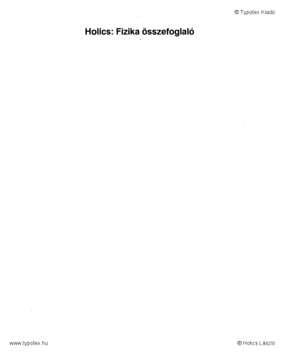 Fizika összefoglaló