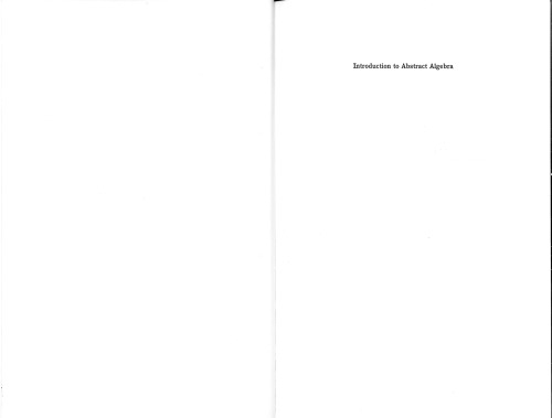 Introduction to Abstract Algebra