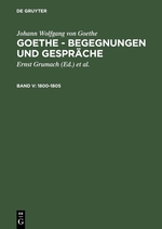 Begegnungen und Gespräche Bd. V: 1800-1805