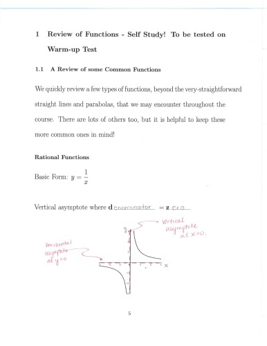 University of Guelph MATH*1200 Calculus I Work Manual