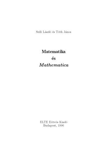 Matematika és Mathematica