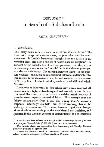 In Search of a Subaltern Lenin